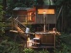 Birdhouse and hot tub Birdhouse and hot tub